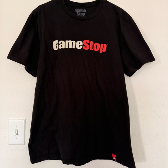 GameStop Rocket Logo T-Shirt Black XL Gamer Merch Cotton Tee - Picture 1 of 4